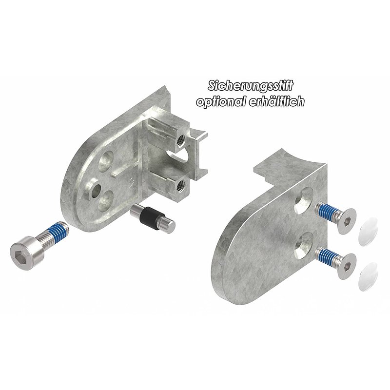 Glasklemme Mod. 32, Anschluss: 42,4mm, Zink roh