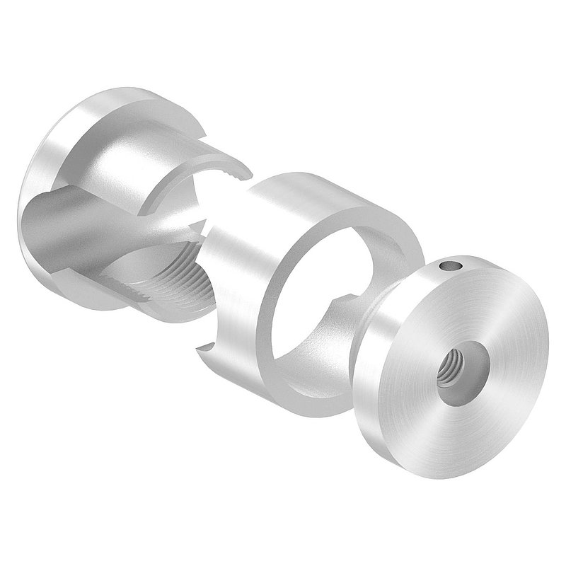 Brenk base holder for rods Ø 16mm, ALU