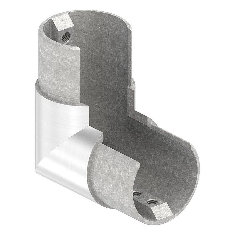 Raccord angle vertical à 90°, pour Ø 48,3mm, V2A