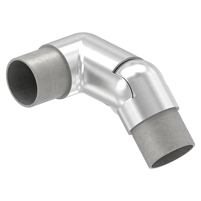 Hinge piece right, for tube 42.4x2.0mm, AISI304