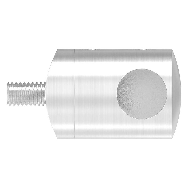 Querstabhalter für 42,4mm Rohr, Sackloch rechts 12,2mm, V2A