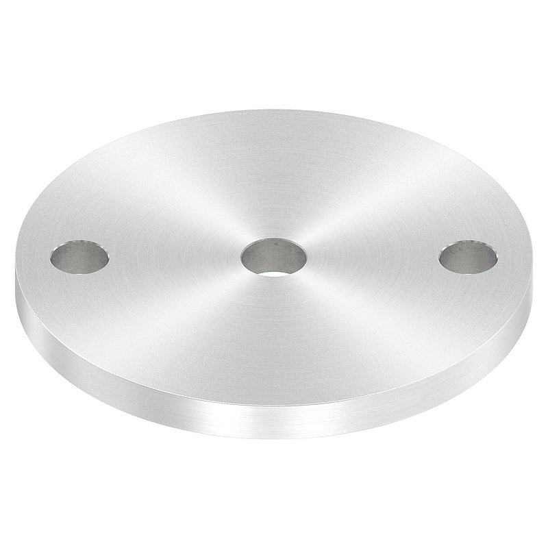 Anchor plate Ø 100x8mm, with round grinding, AISI304