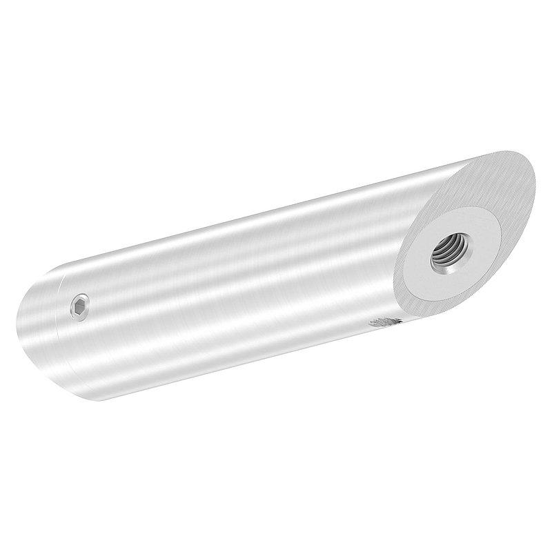 Support de tube incliné, avec raccordement en tube de Ø 33,7mm, V2A