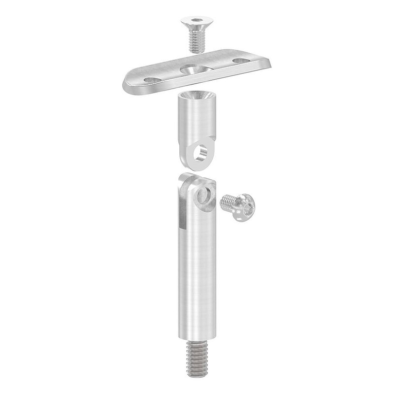 Gelenkstift mit Handlaufanschlussplatte 42,4mm, V2A