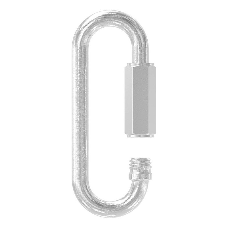Maillon rapide long, 6mm, V4A