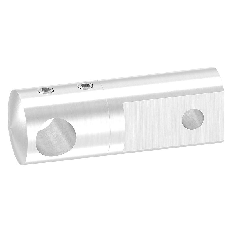 Cross bar holder (mounting between two flat bars), bore 12.2 mm, AISI304