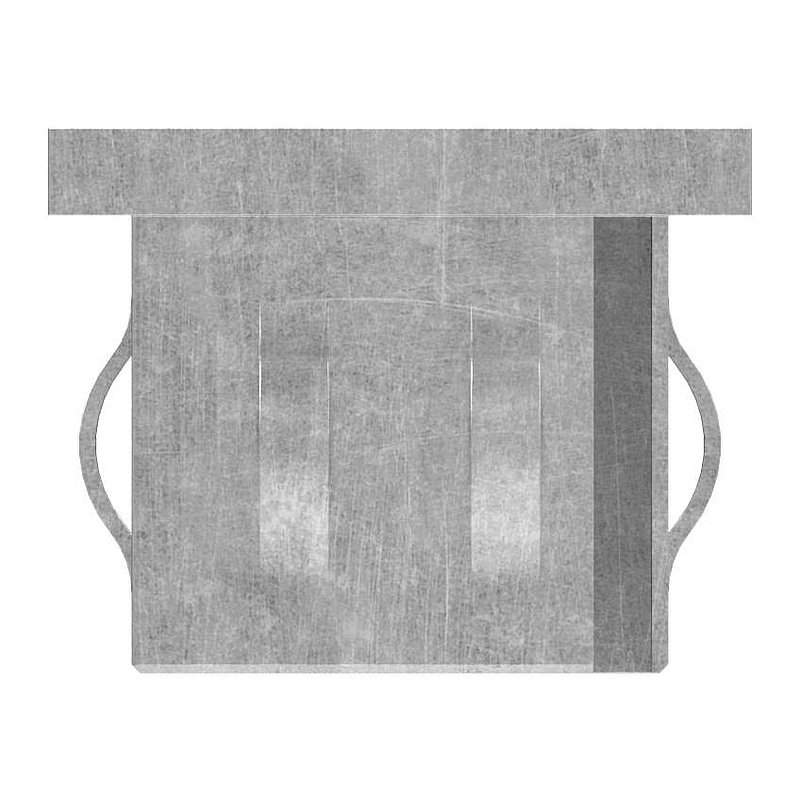 Steel end cap, for, rectangular tube 60x40mm