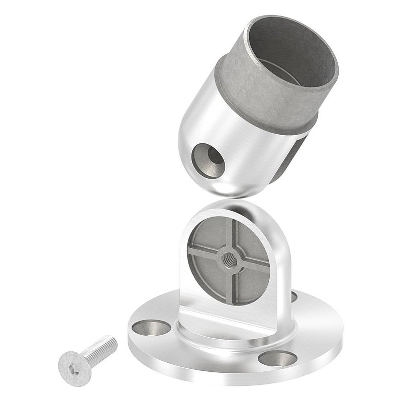Fixation murale articulée, pour tube Ø 48,3x2,0mm, V2A