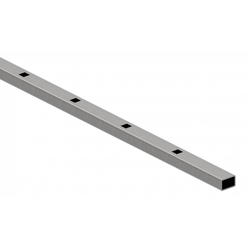 Rechteckrohr 30x20x2mm, gelocht, L: 3000mm