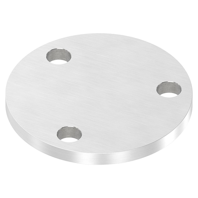 Anchor plate Ø 100x8mm, with longitudinal grinding, AISI304
