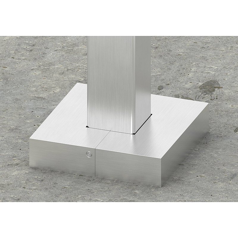 Cover rosette, 109x109x25mm, AISI316