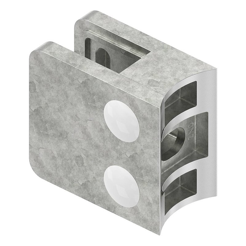 Glasklemme Mod. 11, Anschluss: 42,4mm, Zink roh