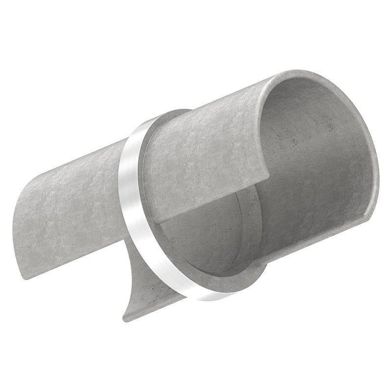 Rohrverbinder für LED-Nutrohr 42,4mm, V2A