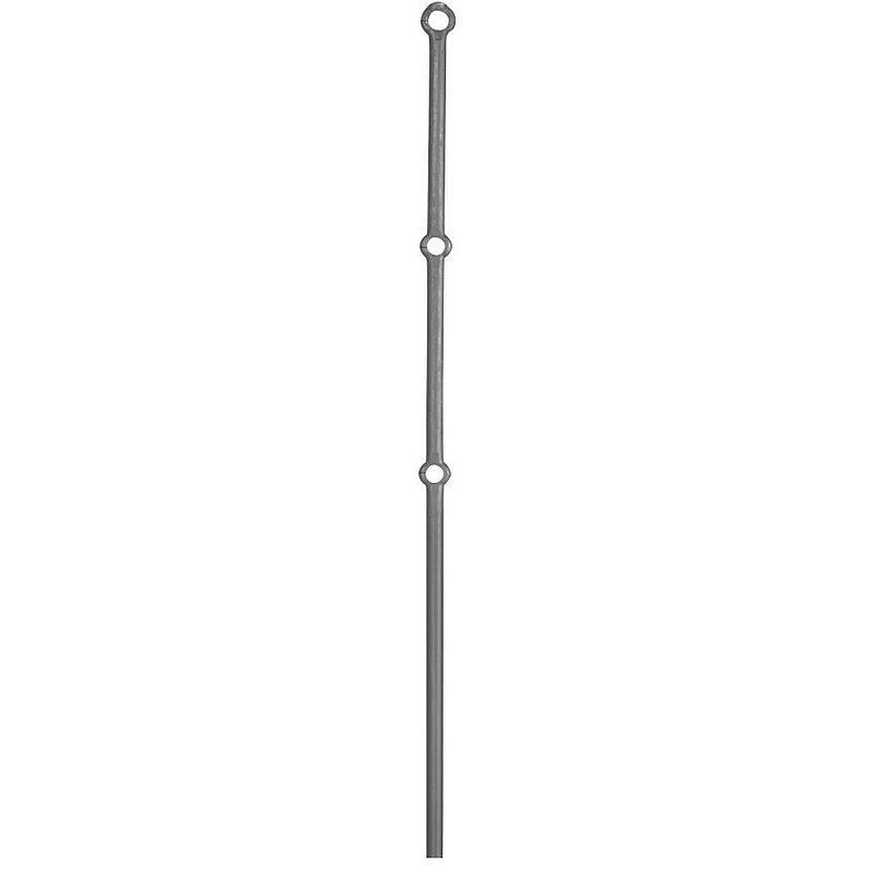 Pfosten aus 30mm rund, H: 1200mm, 3x gelocht
