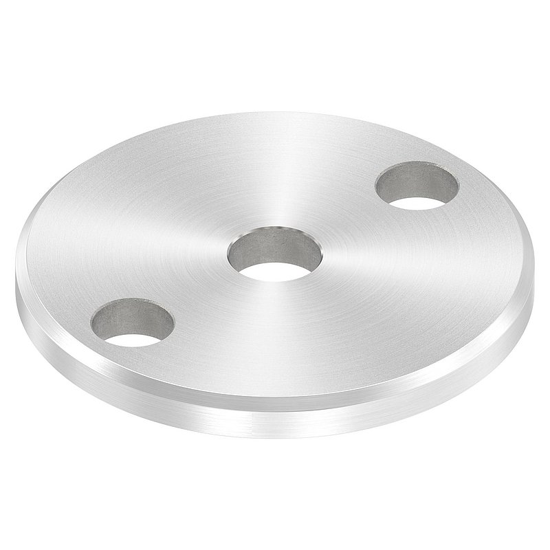 Anchor plate Ø 70x6mm, with bevelled edge and chamfer, AISI304