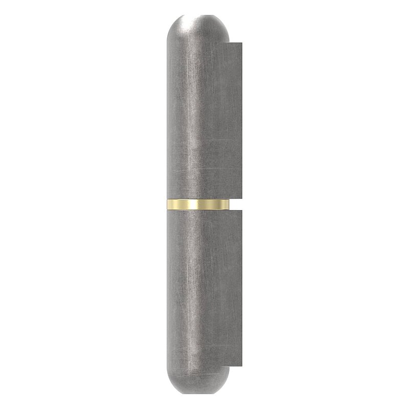 Anschweißband mit Messingring und -stift, Länge: 60mm