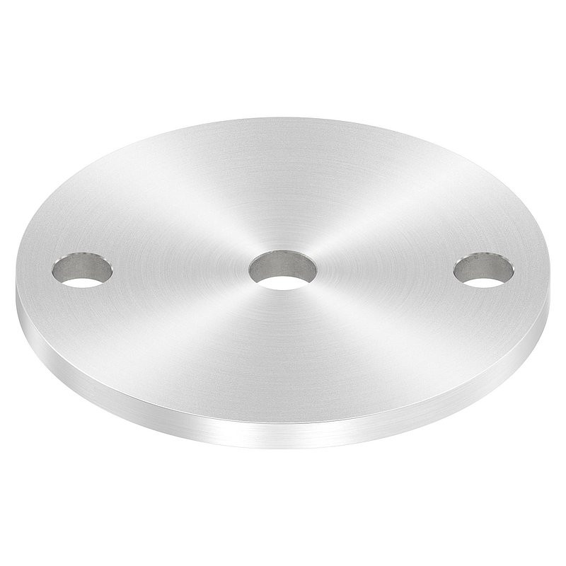 Anchor plate Ø 100x6mm, with round grinding, AISI304