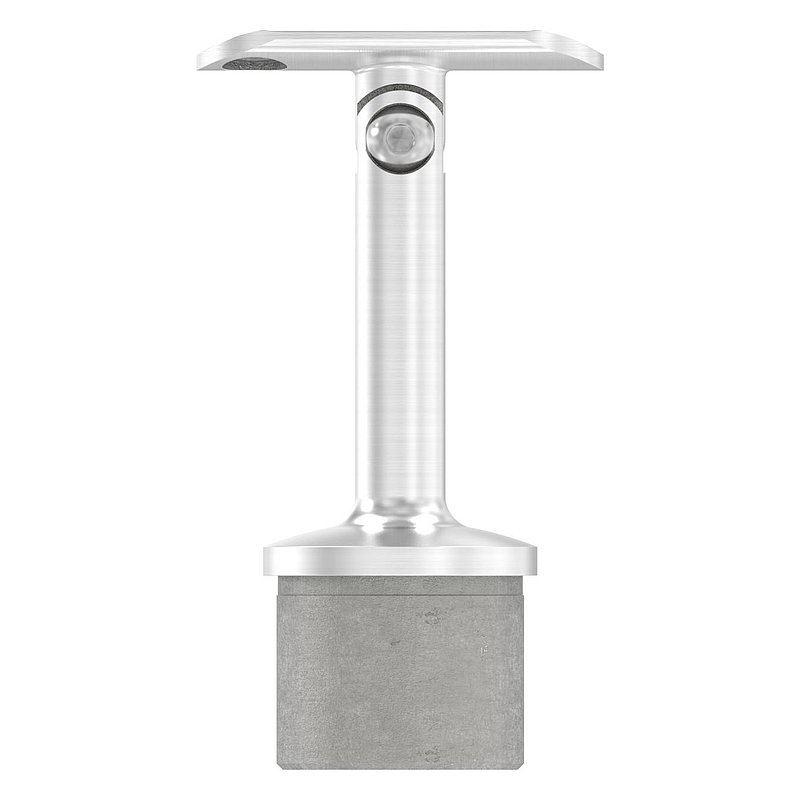 Rohrabschlussstopfen mit Gelenk und Platte, für 42,4x2,0mm, V2A