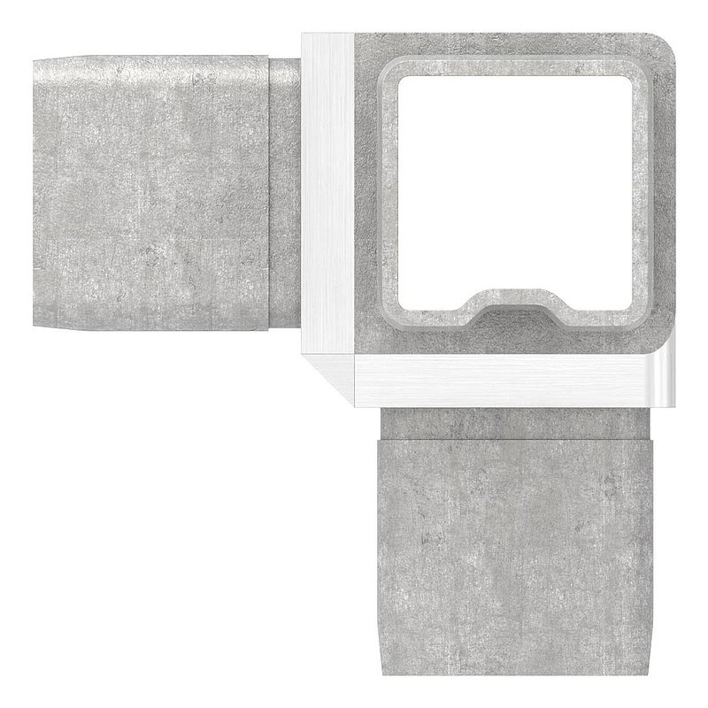 Connector for tube 30x30x2.00mm, AISI316