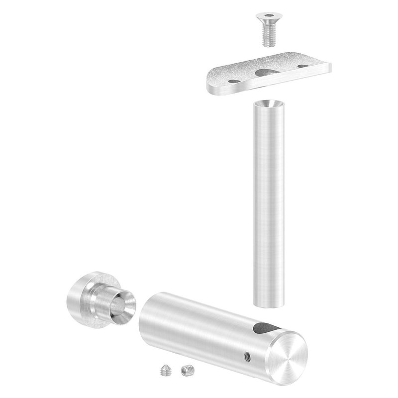 Handlaufhalter mit Handlaufanschlussplatte42,4mm, V2A