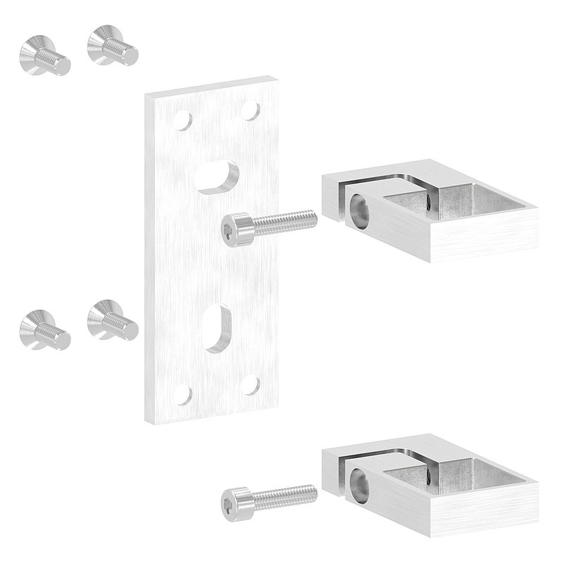 Wandbefestigung für Pfosten 40x40mm, V2A