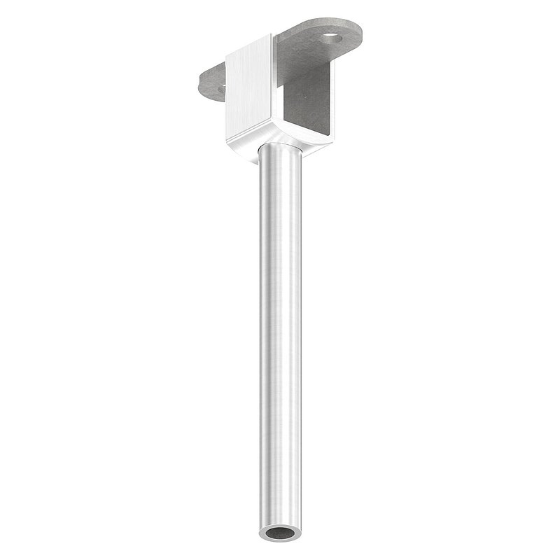 Stift mit Anschlussplatte für LED-Handlauf, hohl, V2A