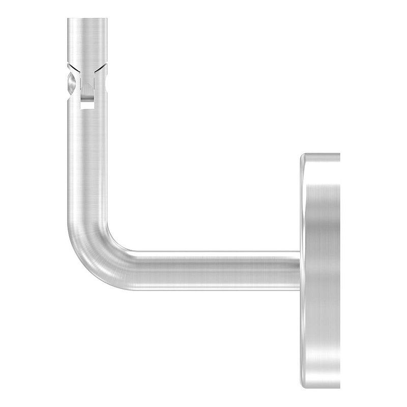 Handrail bracket incl. clip rosette (round plate and bracket welded), AISI304