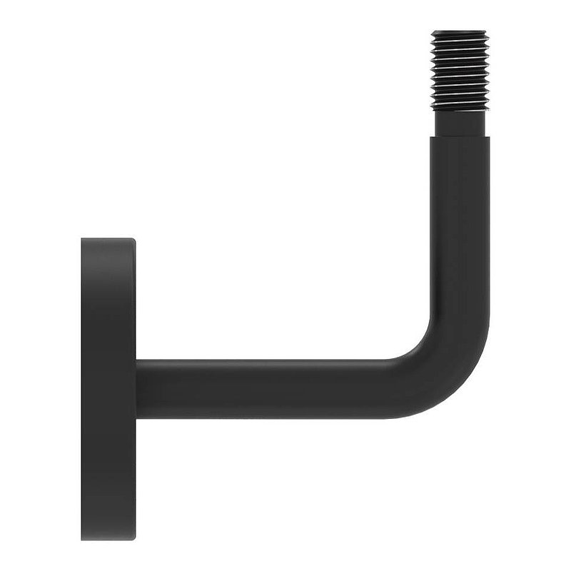 Handrail bracket external thread incl. cover rosette, AISI304, RAL 9005 matt