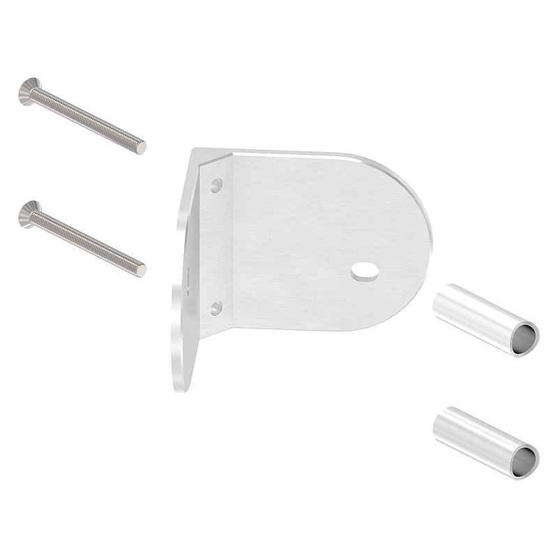 Wall mounting for railing posts 90° inside corner, AISI304