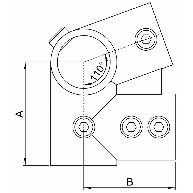 Verbinder, für Rohr Ø 48,3mm