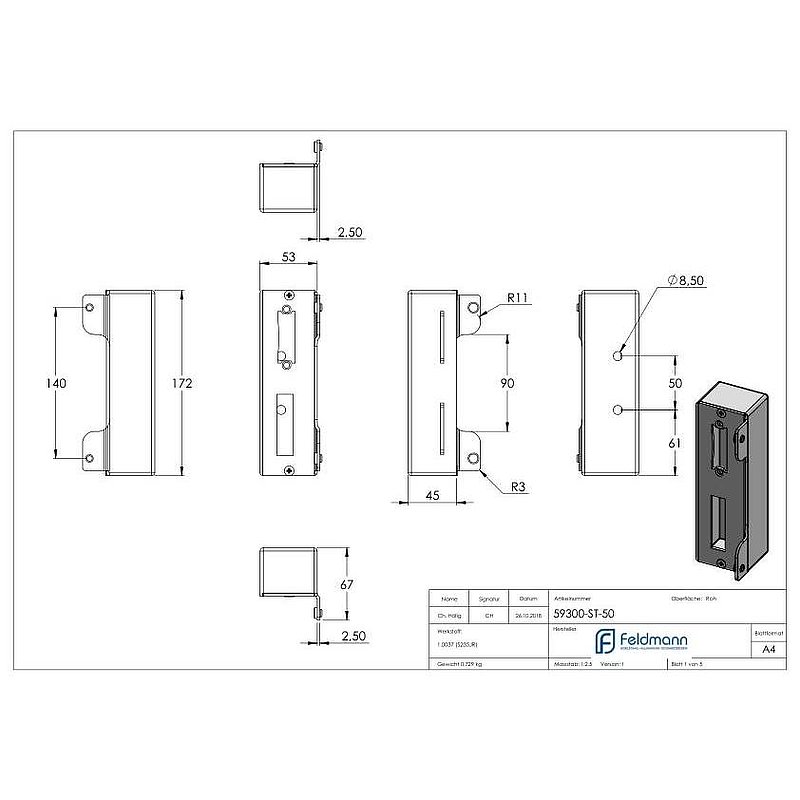 Counter box for welding, 50mm