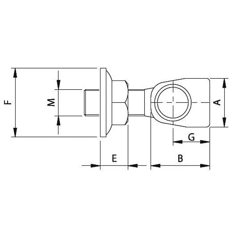 Gate hinge M18, galvanised