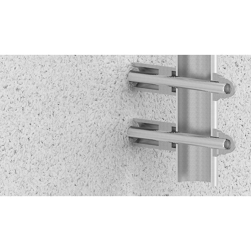 Wandhalter für Rohr 42,4mm, L: 75mm, V2A