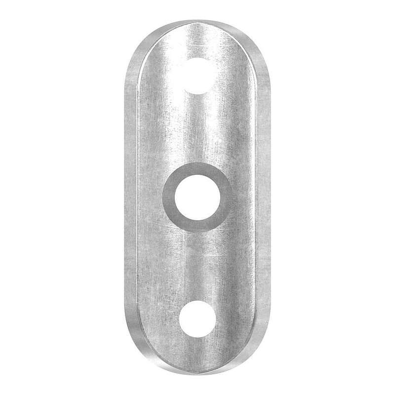 Handrail connection plate S235JR, pipe connection 33.7mm