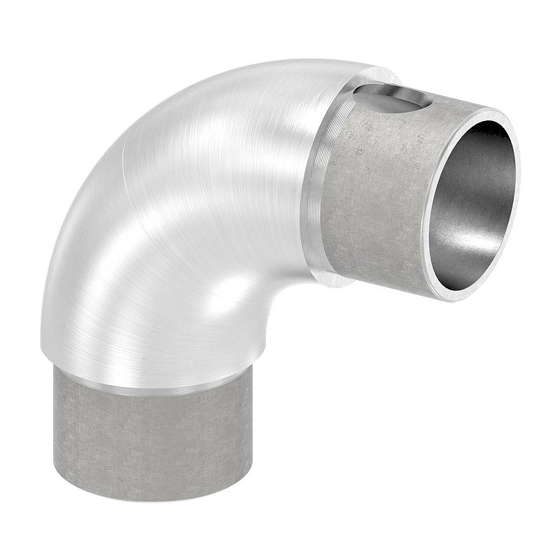 Tube coudé à 90°, réglable, pour tube Ø 42,4x2,5mm, V2A