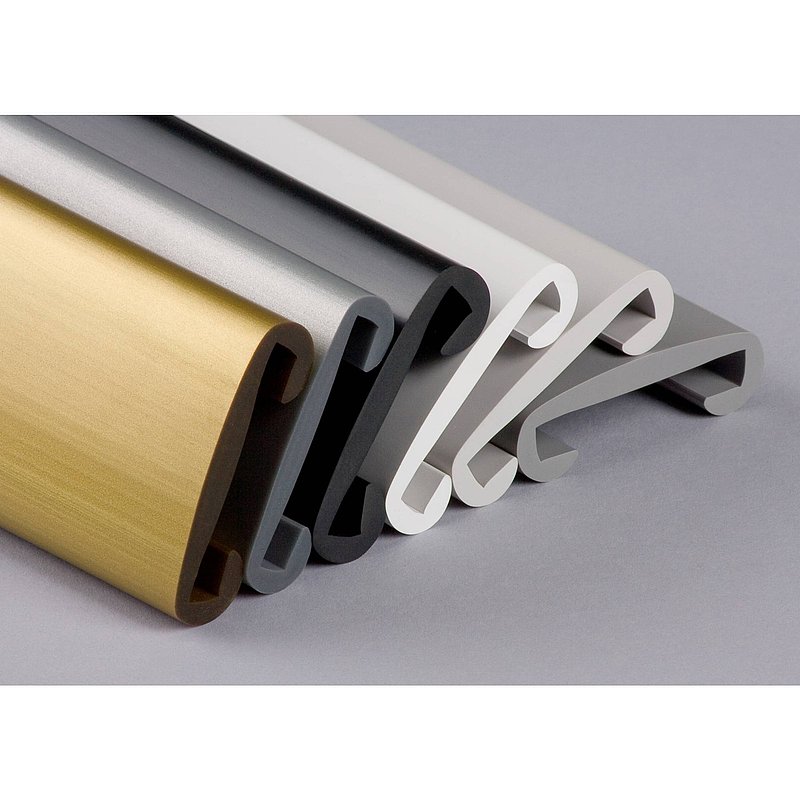 Kunststoffhandlauf für 50x8mm, weißaluminium