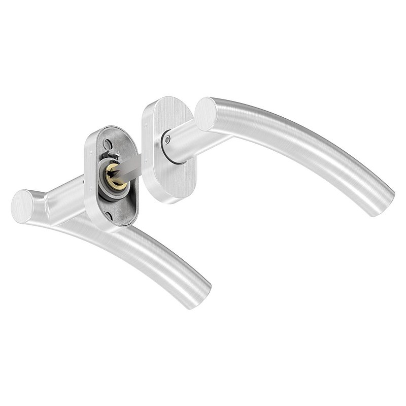 Paire de poignée de porte, pivotant, V2A