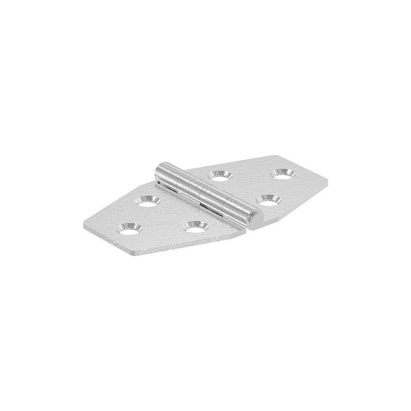 Charnière acier inoxydable 40x70mm avec tige fixe, V2A