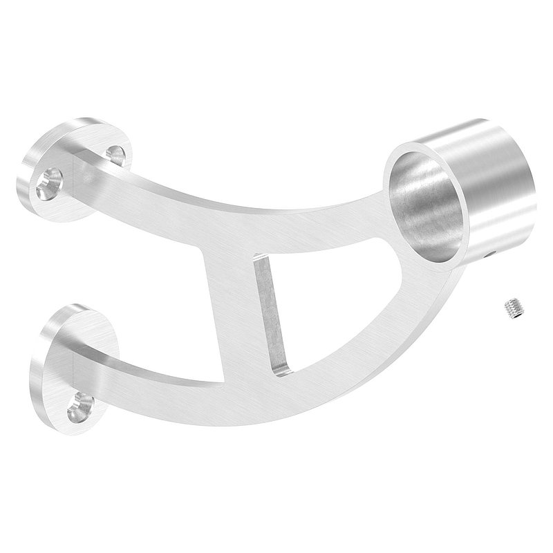 Footrail / handrail support, for tube 33.7mm, AISI304