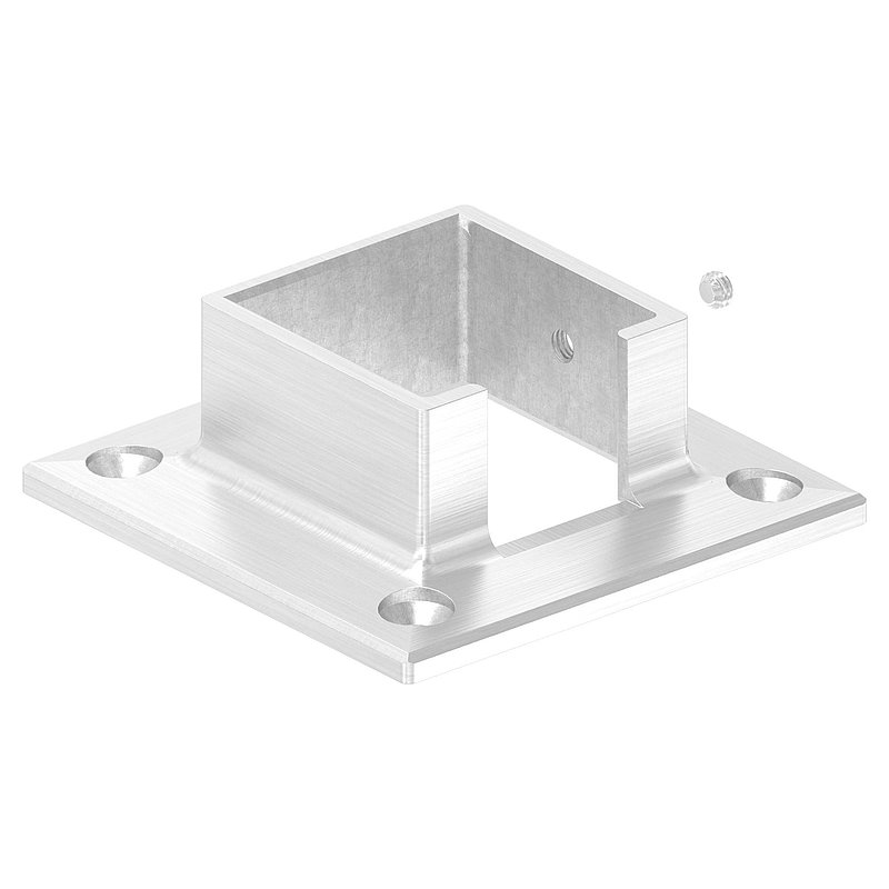 Wall mounting for 40x40mm square groove, AISI304