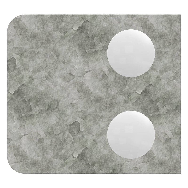 Glasklemme Mod. 11, Anschluss: 42,4mm, Zink roh