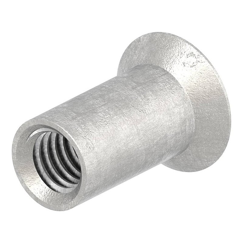 Écrou à douille à tête fraisée et 6 pans creux, M6x16, V2A