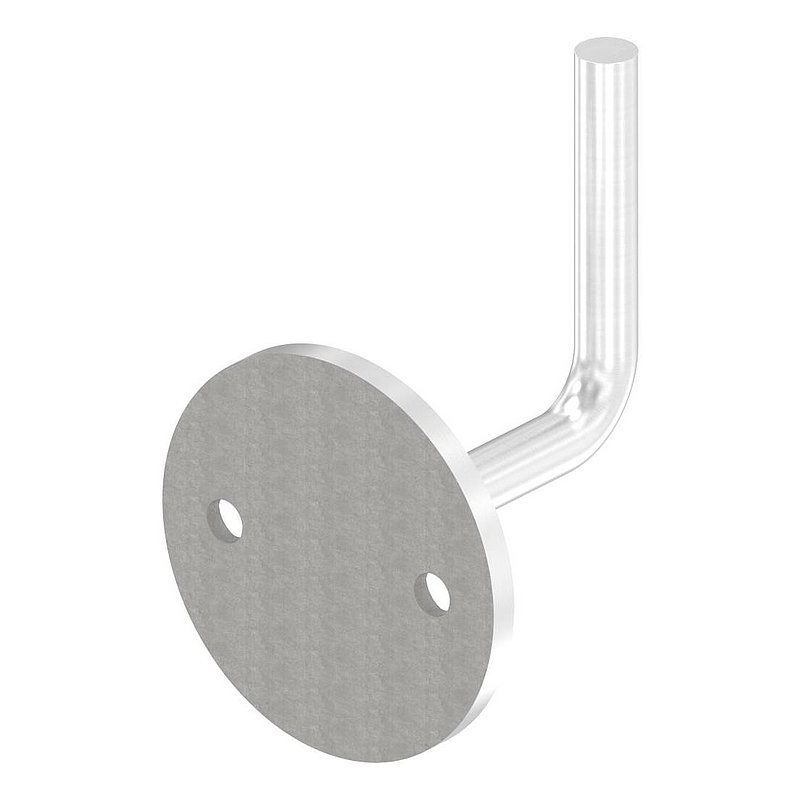 Handrail bracket for welding (round plate and bracket welded), AISI304