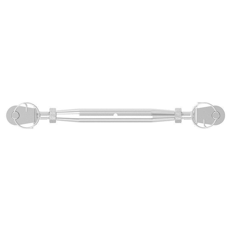 Wantenspanner Gabel/Gabel mit Gewinde M6, V4A