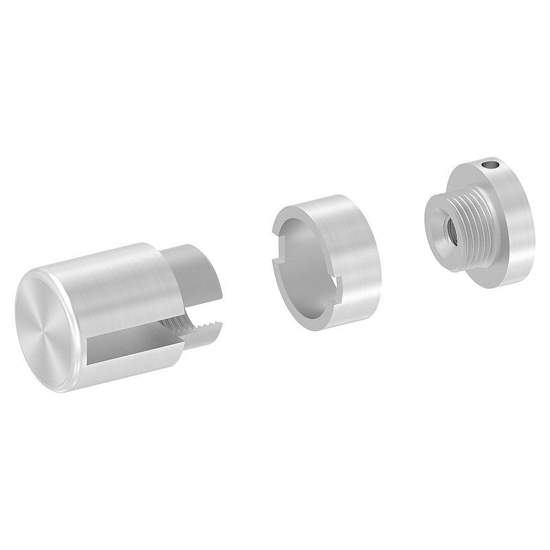 Brenk, support de base pour barreaux plats 30x6mm, ALU