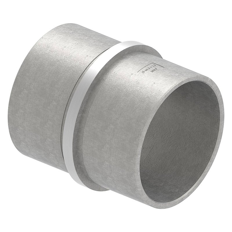 Verbindungsstück für Rohr 60,3x2,5mm, V2A