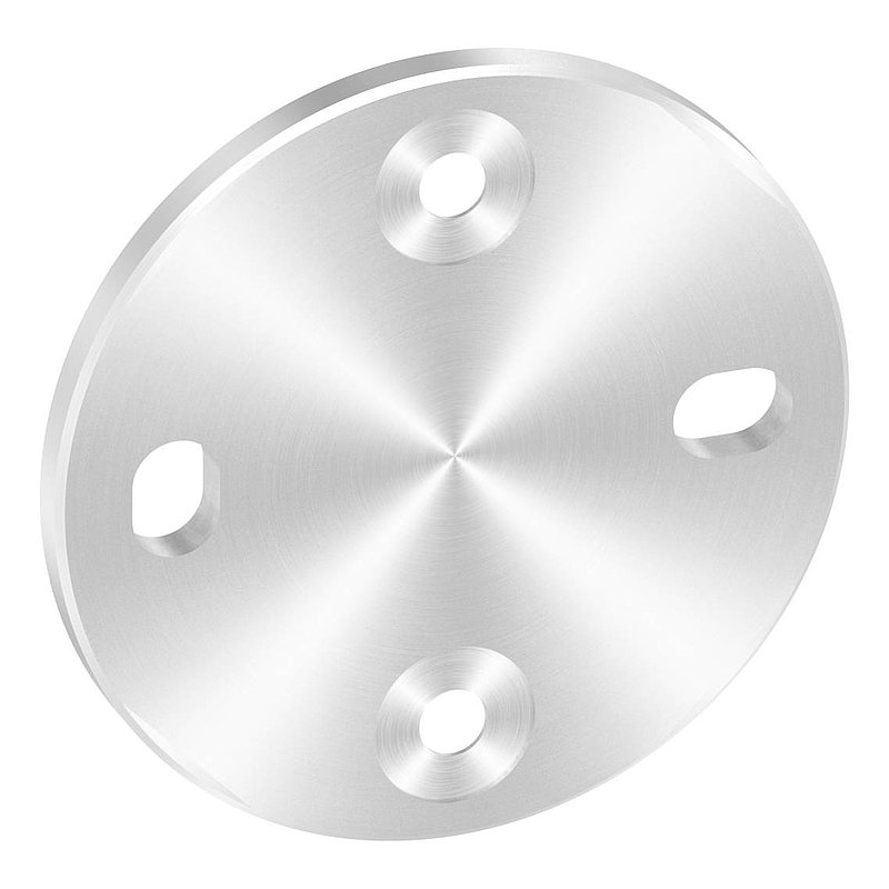 Anchor plate, 100x6mm with chamfer, for spacer sleeve, AISI304
