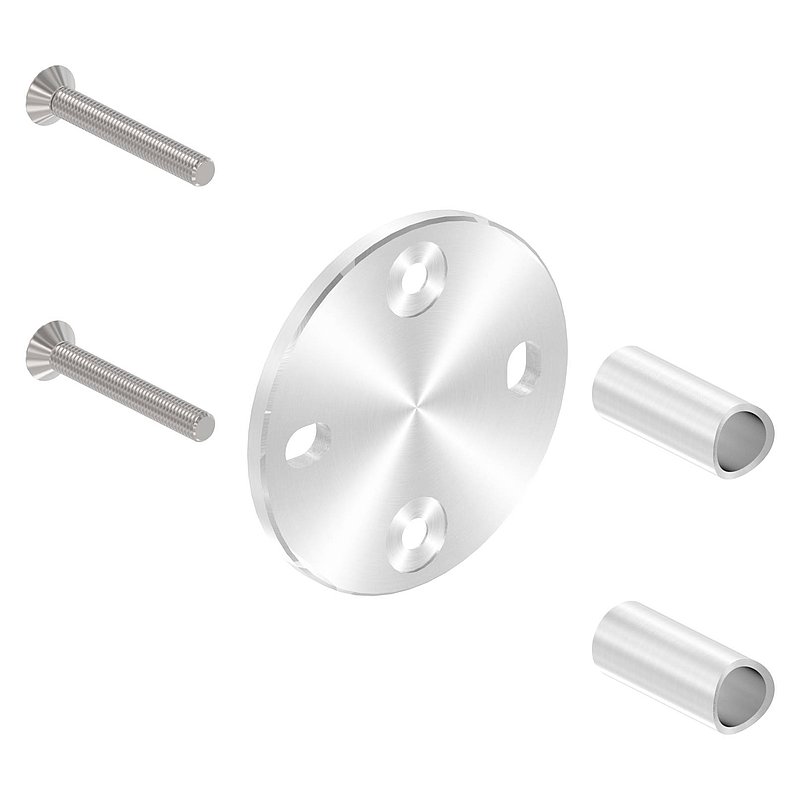 Wall mounting for railing posts 42.4 mm, AISI304