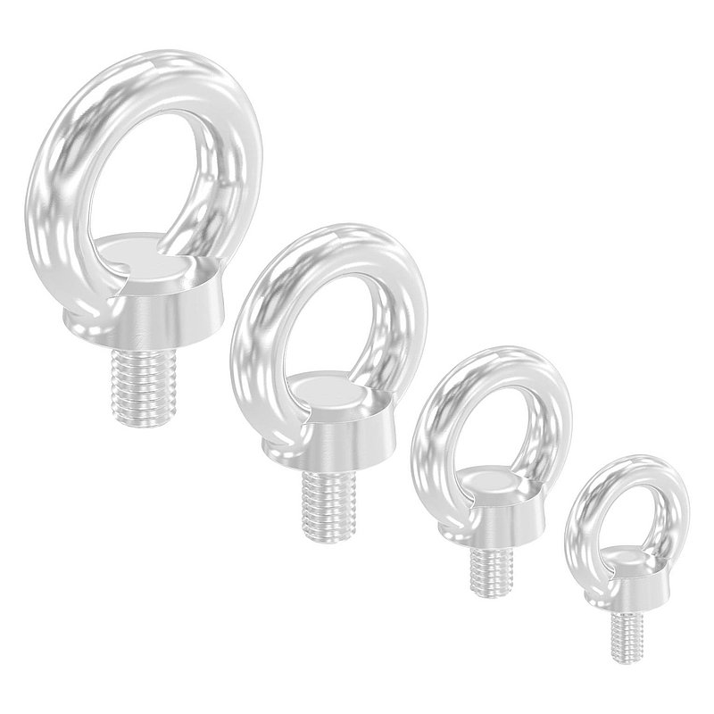 Anneau de levage fileté M6 DIN 580, fer rond : Ø 6mm, V4A