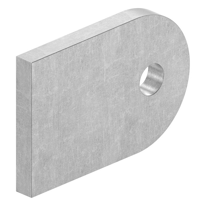 Languette à souder 60x40x6mm avec trou Ø9mm